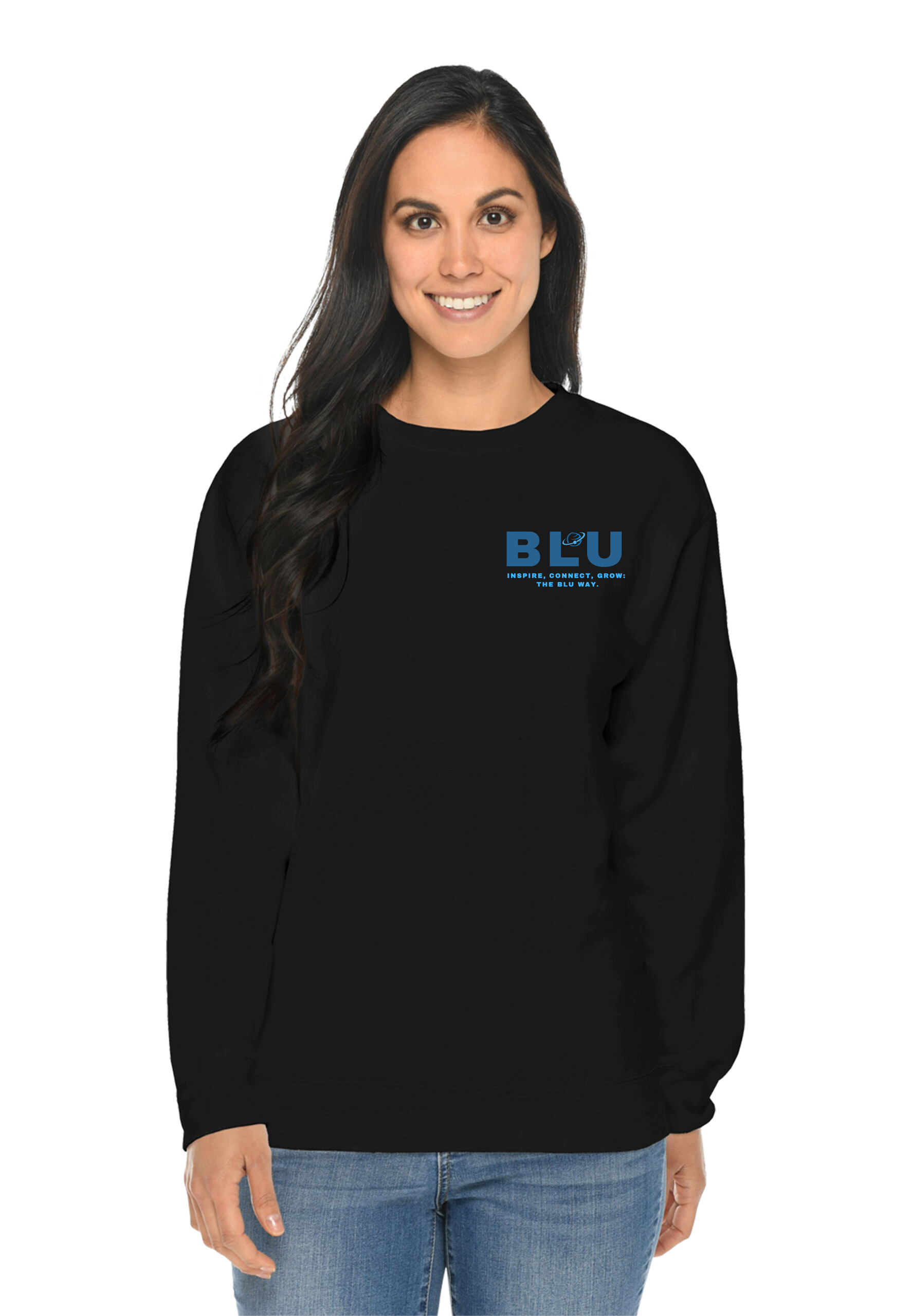 Black Logo Long Sleeve T-shirt (BLU)