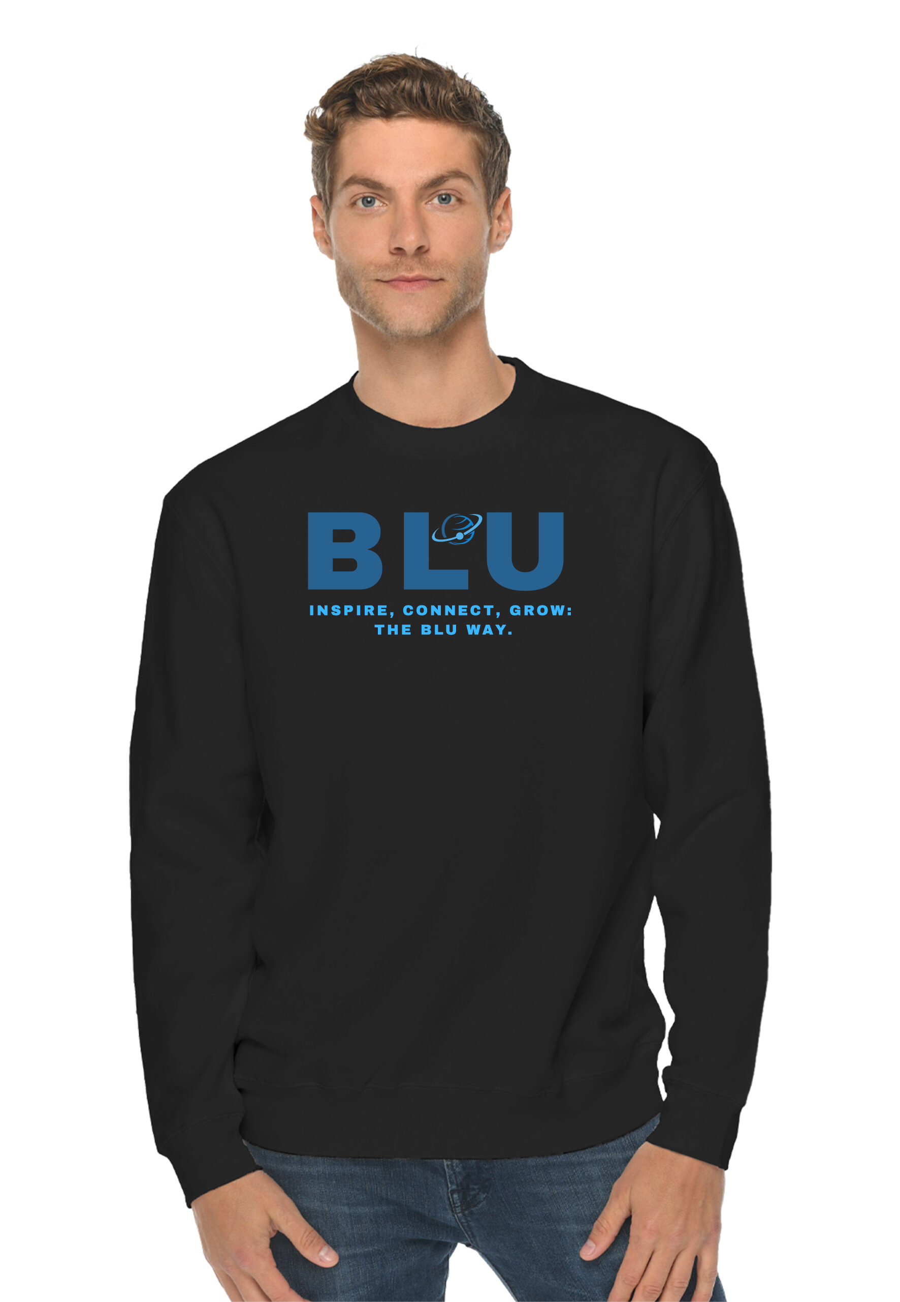 Black Logo Long Sleeve T-shirt (BLU)