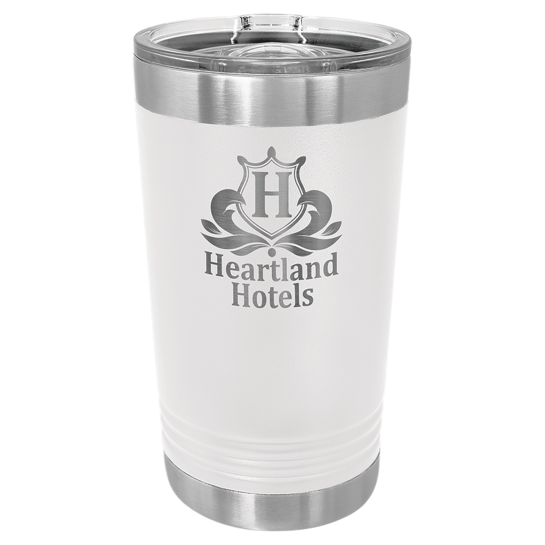 Polar Camel 16 oz. Stainless Steel Pint Tumbler with Slider Lid – Laser Engravable, Insulated Drinkware