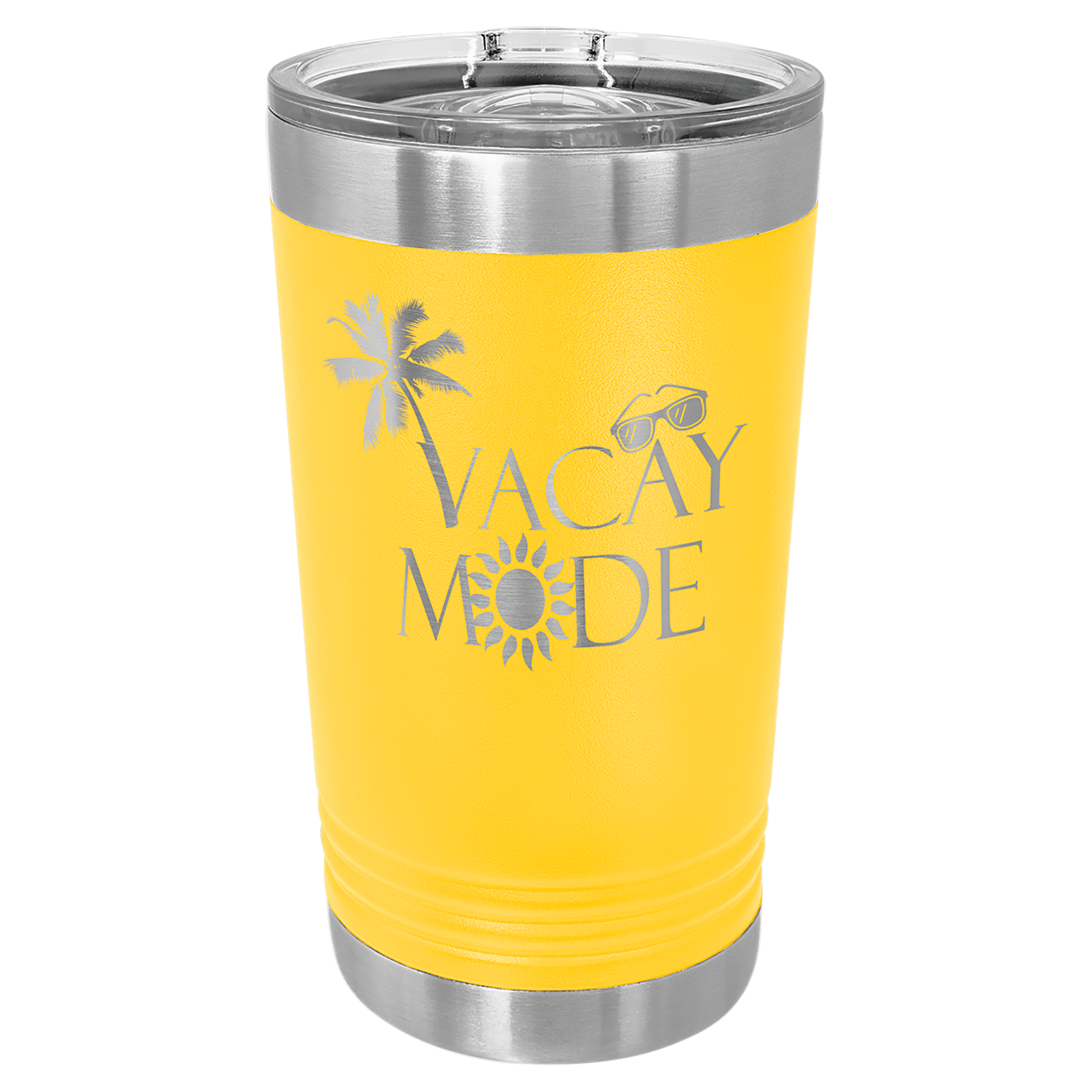 Polar Camel 16 oz. Stainless Steel Pint Tumbler with Slider Lid – Laser Engravable, Insulated Drinkware