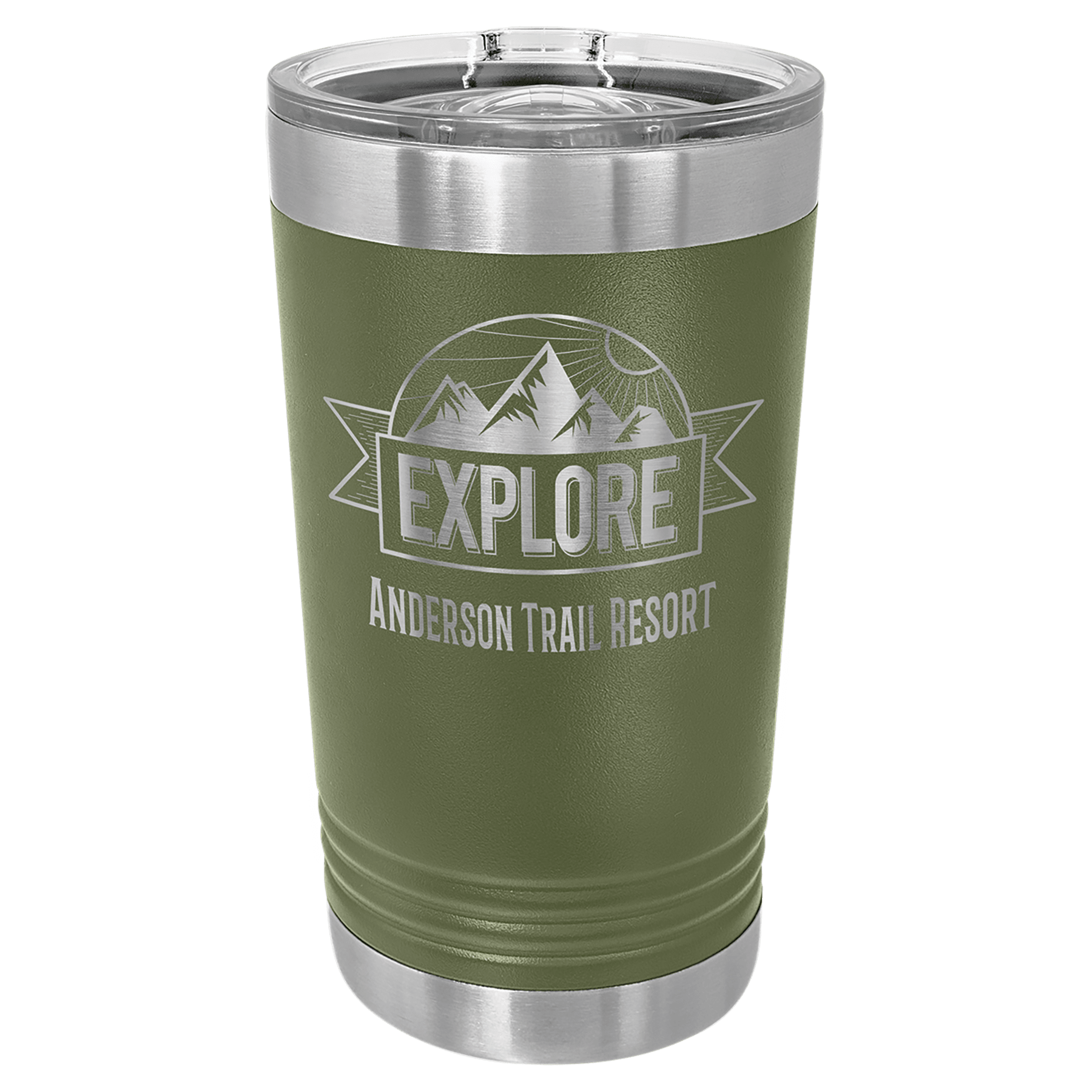 Polar Camel 16 oz. Stainless Steel Pint Tumbler with Slider Lid – Laser Engravable, Insulated Drinkware