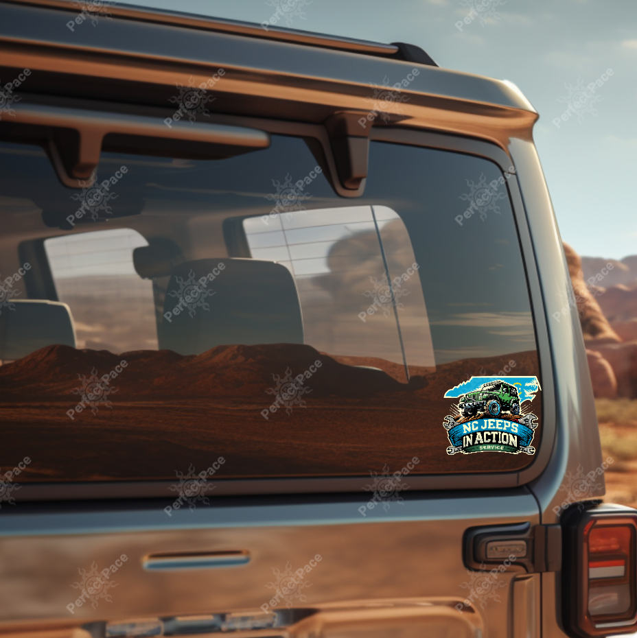 NC Jeeps  - Stickers  4.5" x 3.64"